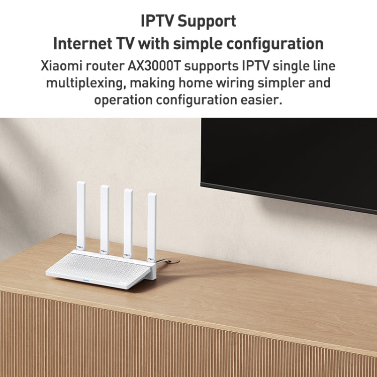 Original Xiaomi AX3000T 2.4GHz/5GHz Dual-band 1.3GHz CPU Router Supports NFC Connection, US Plug Original Xiaomi AX3000T 2.4GHz/5GHz Dual-band 1.3GHz CPU Router Supports NFC Connection, US Plug